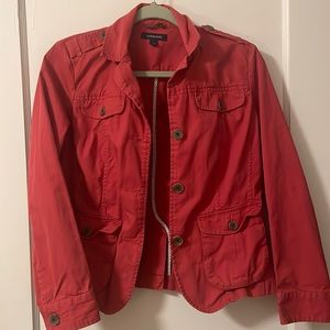 Salmon red lands end jacket